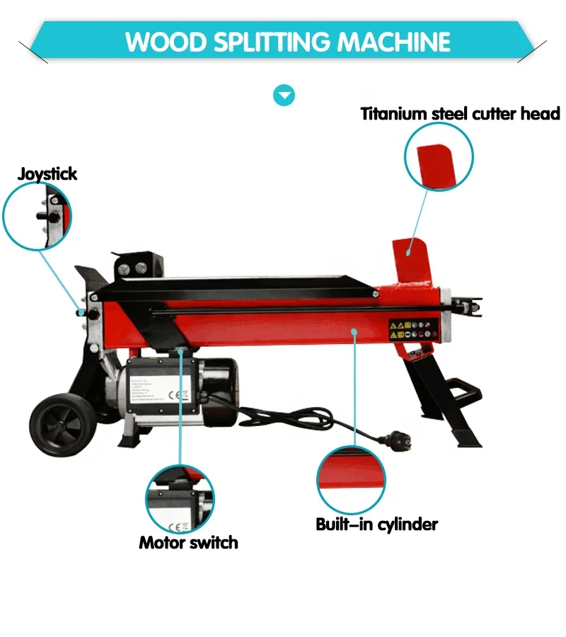 Small home application hydraulic wood splitting log splitter machine for sale