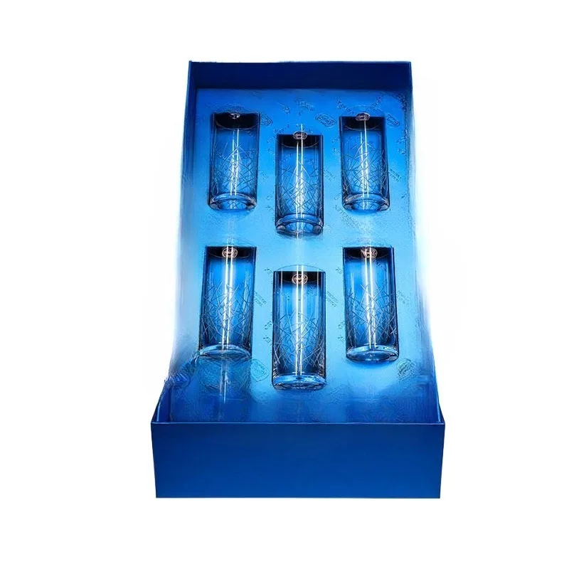 Crystal water cup set, high-end gift box, high-value large-capacity glass beverage cup, teacup.