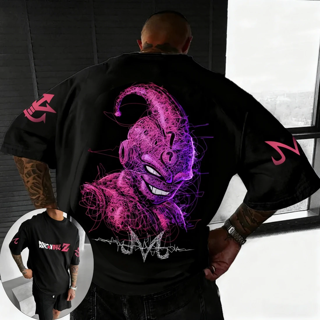 드래곤 볼 일본 애니메이션 프린트 남성 티셔츠 마인 부우 소년 어린이 하라주쿠 반팔 키즈 손오공 티셔츠 여름 의류