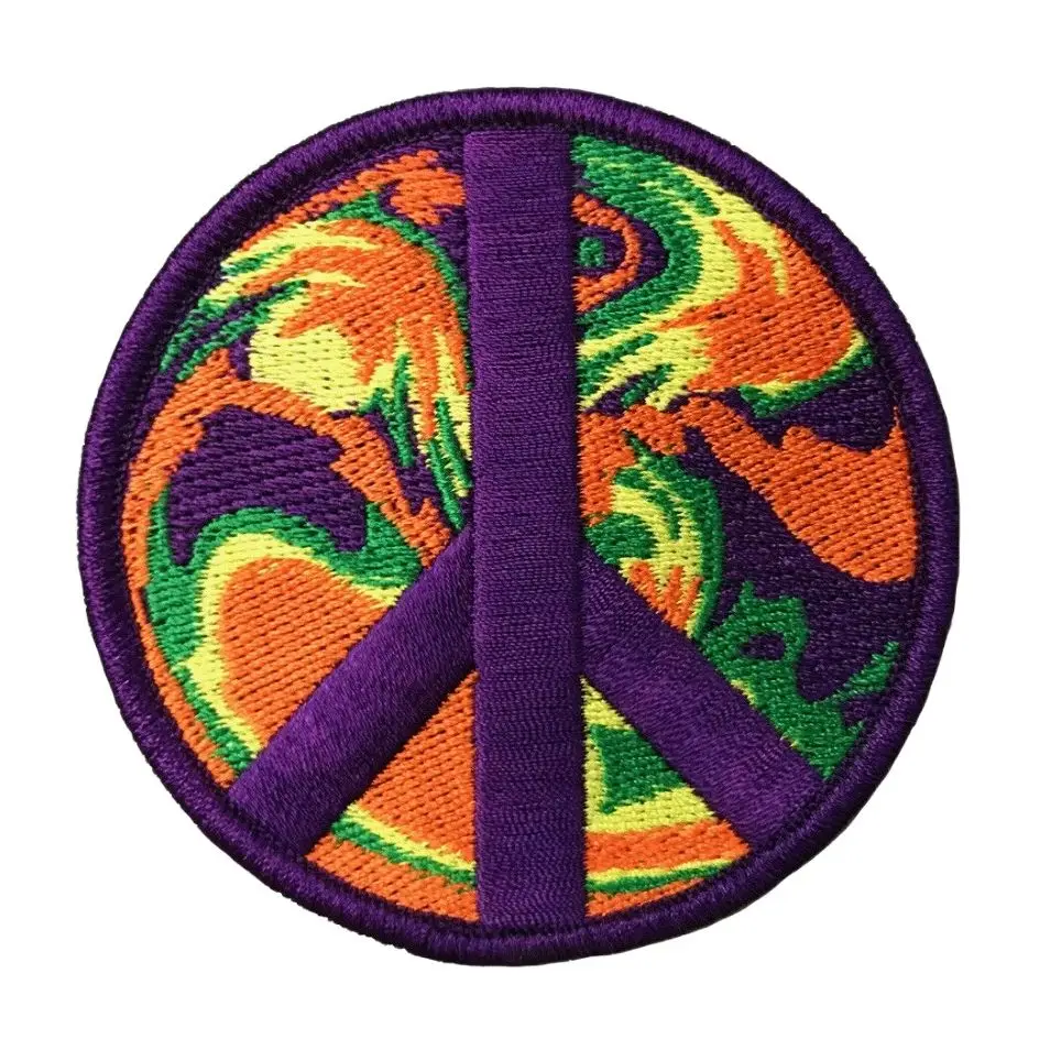 

Custom embroidered Patches PEACE SIGN iron on patch WOODSTOCK SUMMER OF LOVE Welcome to custom your own patch