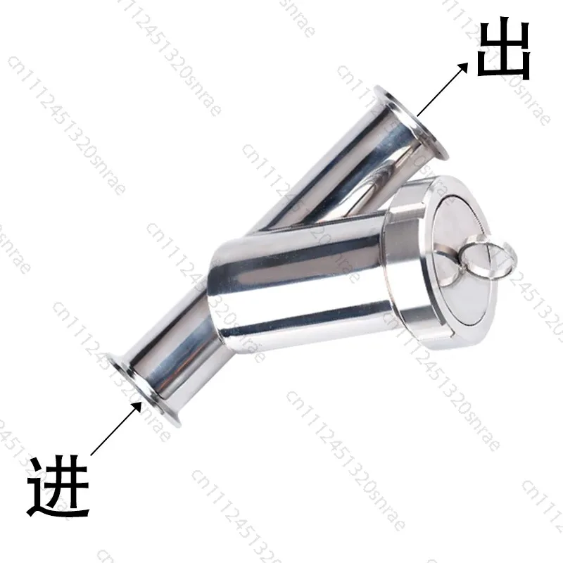 Quick-loading Y-type Filter Sanitary Grade 304 Stainless Steel Diagonal Plug Clamp Chuck Quick-opening Flange Welded Pipe