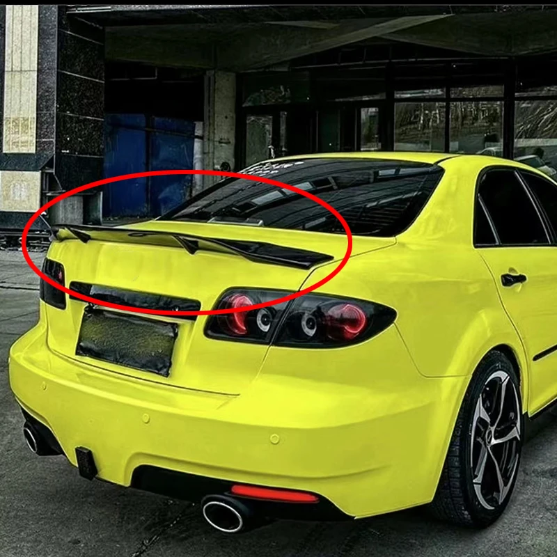 For Mazda 6. First generation R-style rear trunk lid spoiler wing true carbon fiber car sports modification kit 2003-2012