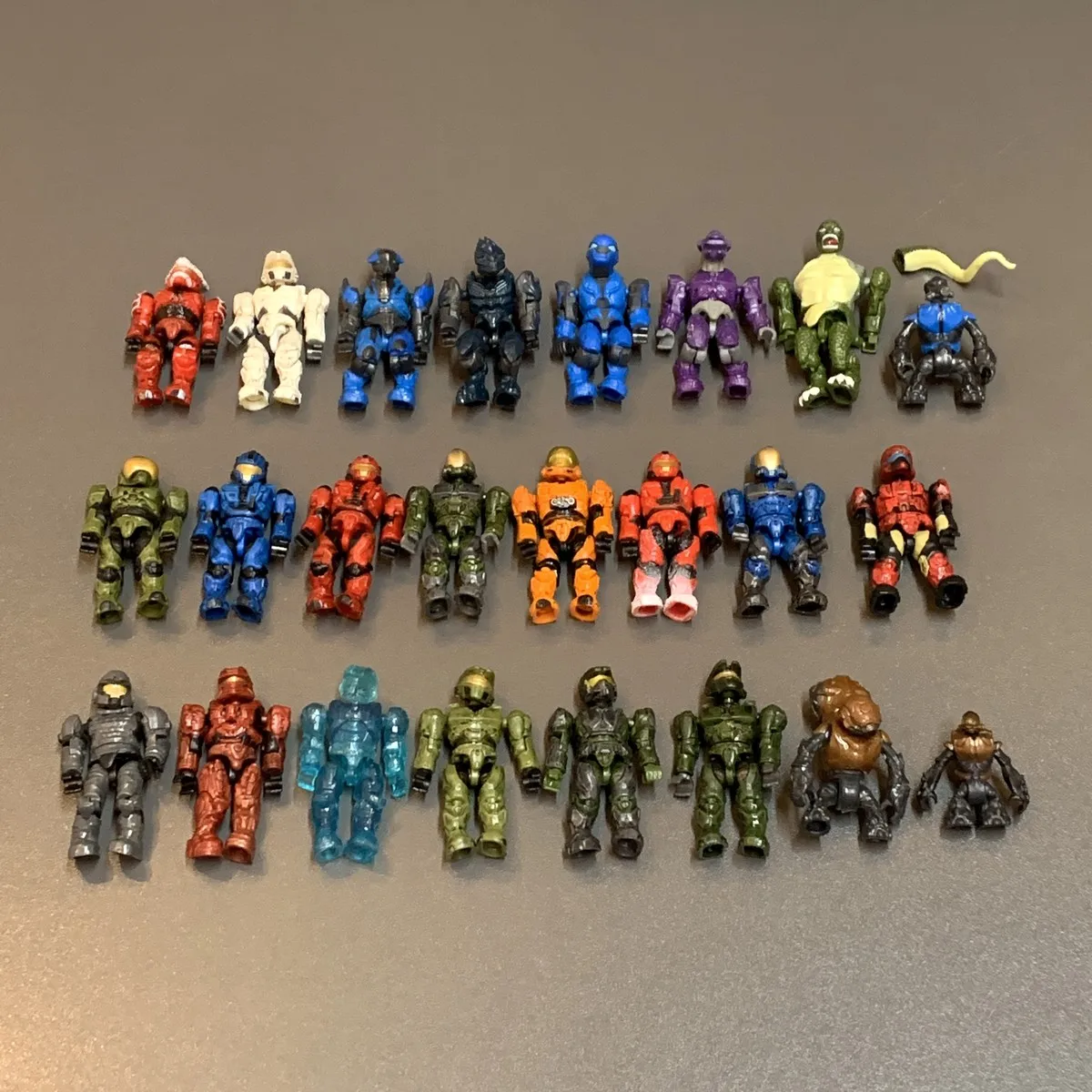 New Pack Mega Construx Bloks Covenant Spartan Flame Marine MARK IV Hayabusa Master Cheif Eva ODST Pilot Grunt Figures Models Toy