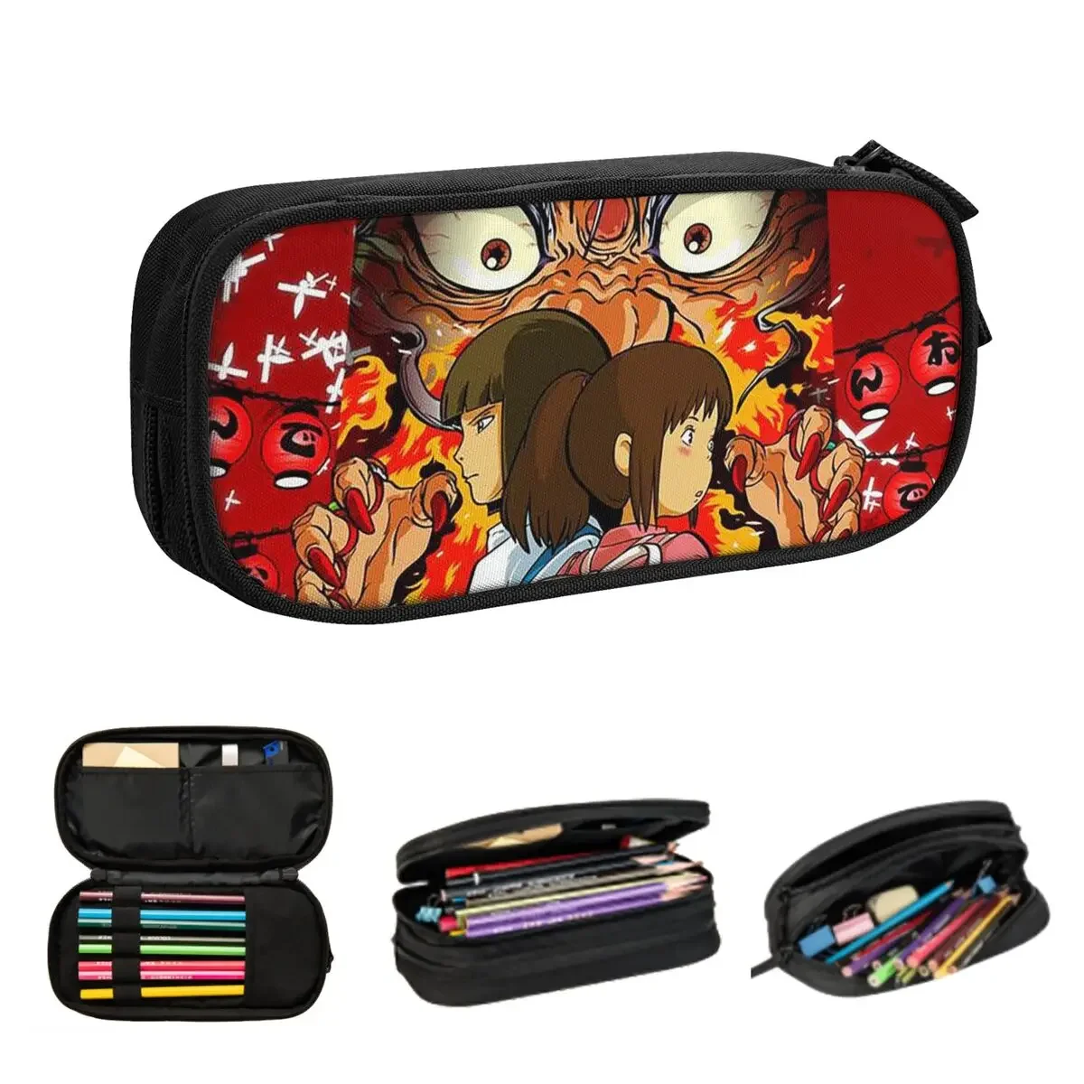 

Dark Ghibli Pencil Cases Large Capacity Pen Bags Pen Box Pencil Pouch For Boys Girls Students Stationery School Office
