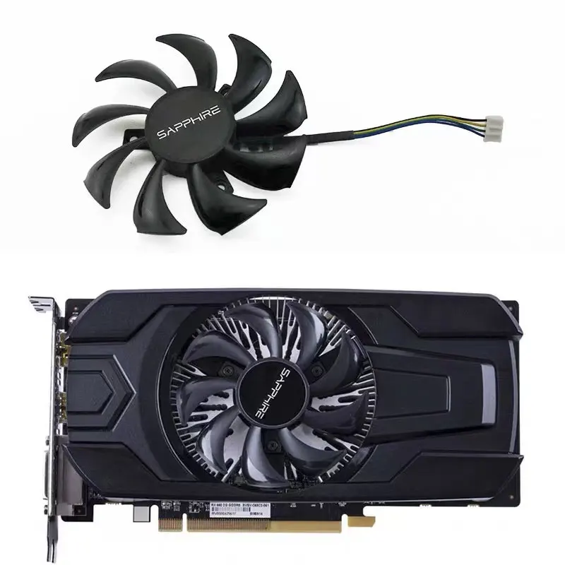 

NEW GA91S2M 85MM 4PIN RX 460 GPU Original FAN，For Sapphire RX 460、Sapphire RX 550 Graphics card cooling fan