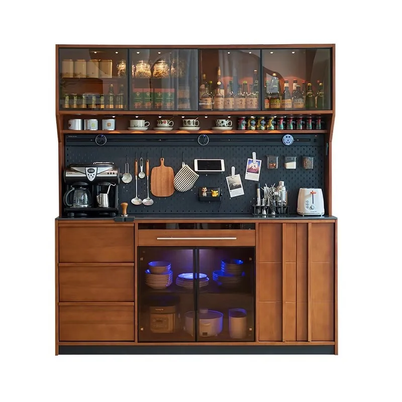 

Solid wood, side cabinet, retro, rock slab, home, kitchen, storage, multi function