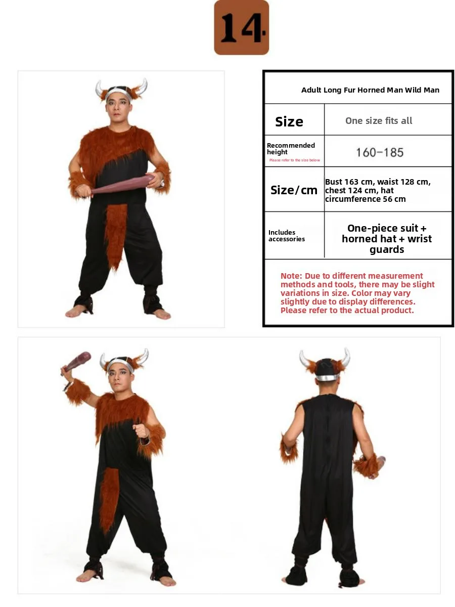 Costume cosplay per donna adulta loween Wildman Costume originale per avatar dell'essere umano Fibra di triacetato 00% Costume di scena