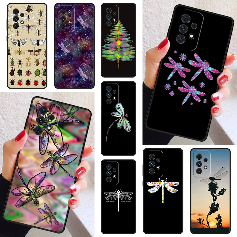 Dragonfly Insect Phone Case Cover For Samsung Galaxy A52 A72 A73 A20e A21S A50 A70 A11 A12 A42 A31 A40 A51 A71 A32 A80 A91