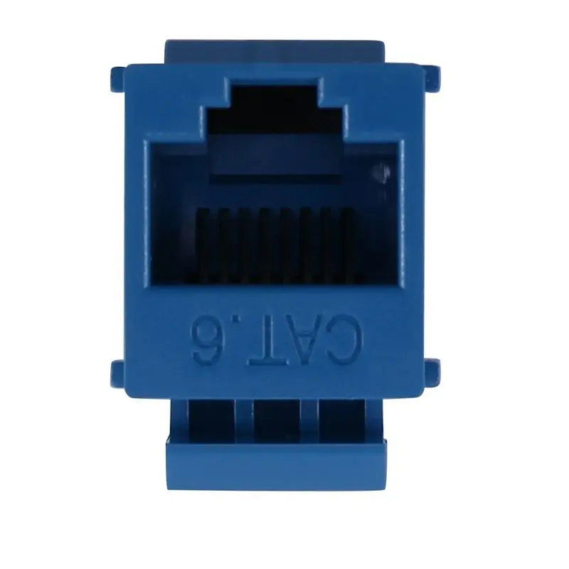 DT39 60Pcs RJ45 Connector for Keystone Jack Cat6 Extension Coupler Ethernet Network LAN Cat 6 Coupler Jacks Extend Adapter Blue