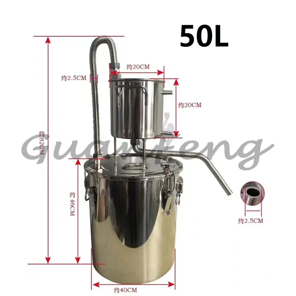50L household essential oil hydrosol extractor distillation