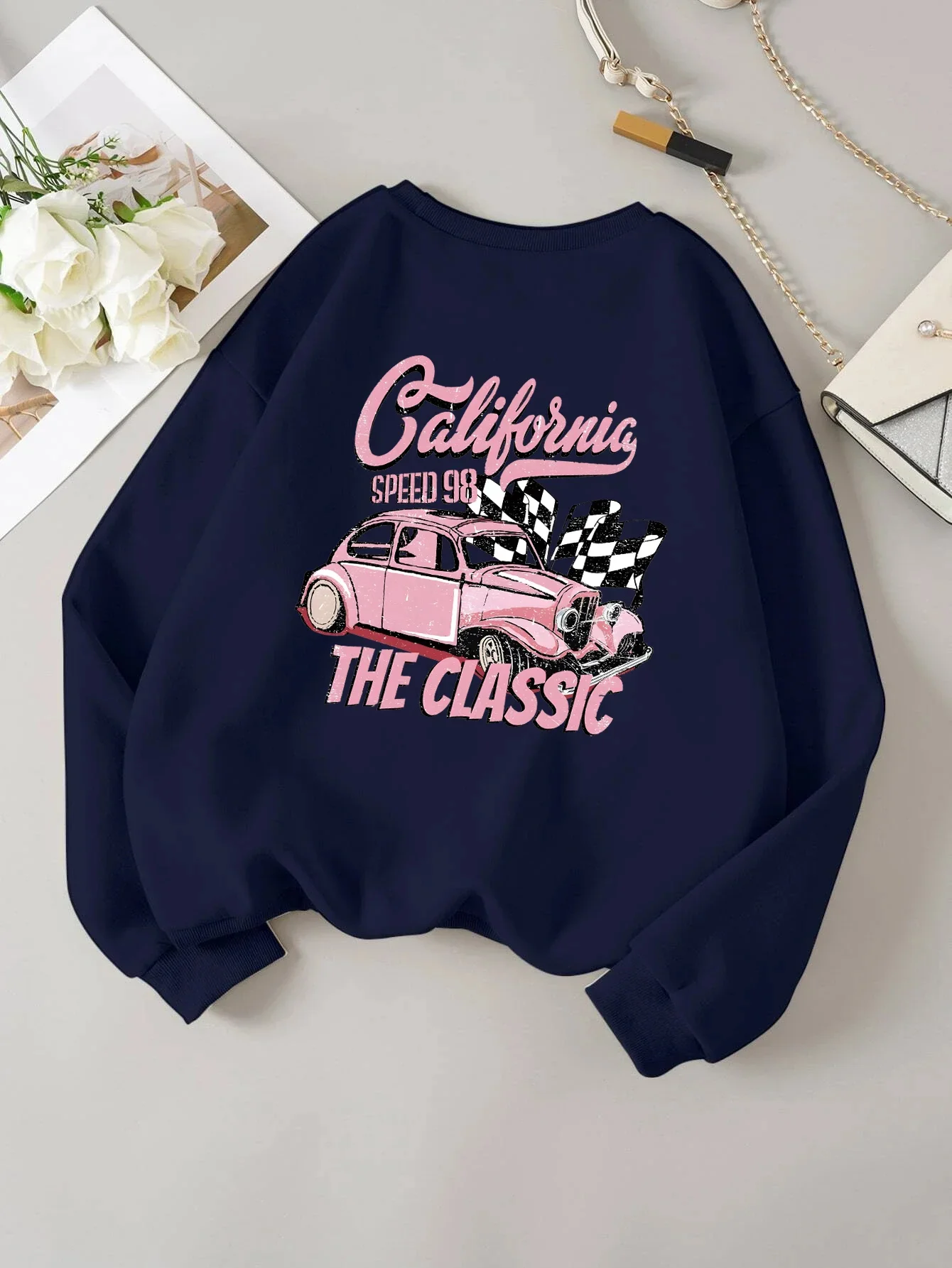 Chándal con estampado de California para mujer, sudadera básica con capucha que combina con todo, Sudadera con capucha con gráfico divertido, sudadera Harajuku Original