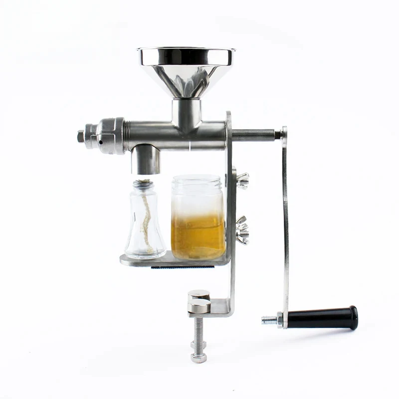 Manual Hot Press Machine Hand Heat Squeeze Presser Expeller Extractor Peanut Nuts Seeds Oil Extraction Maker Squeezer