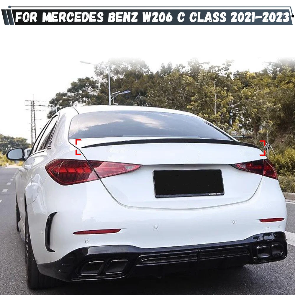 

Задний спойлер для Mercedes Benz W206 C-класса C200 C260 C300 2021-2023, тюнинг-аксессуар, декоративный элемент