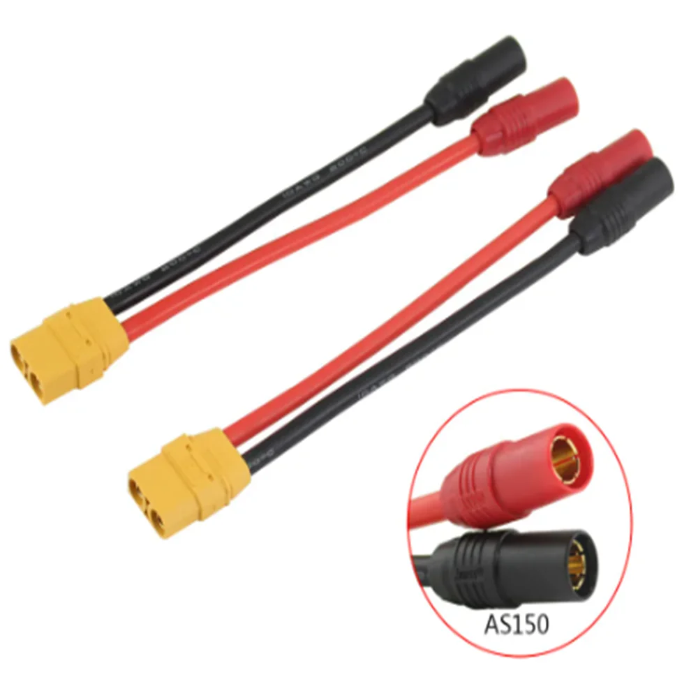 ESS Amass XT90 Female to AS150 Female Plug 15cm 10AWG Charging Silicone Line Cable Wire Adapter for RC Battery