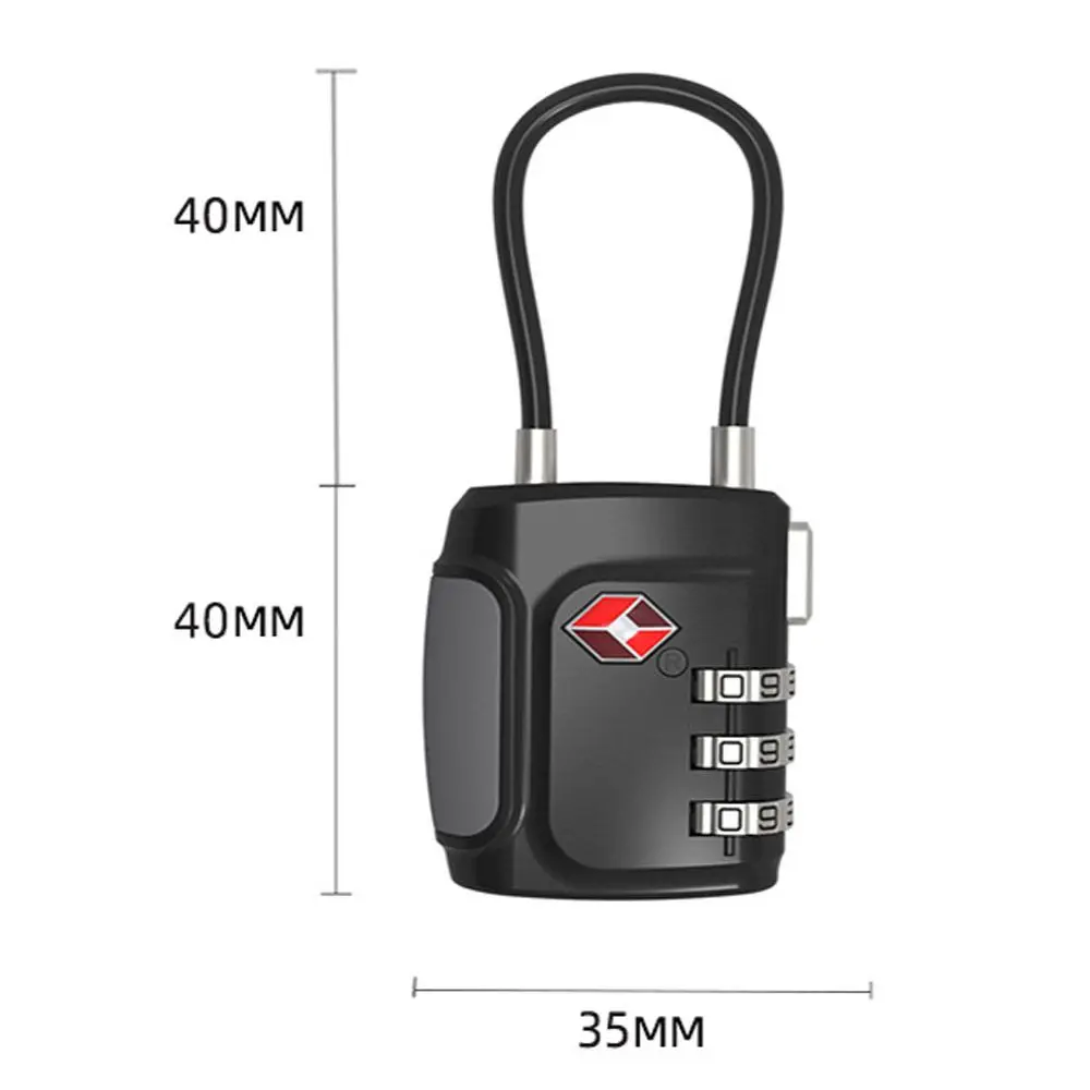 Tsa Lock for Luggage Customs Lock 3 Dial Digit Combination Anti-theft Lock Safely Code Lock Luggage Lock Luggage Accessories