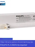 Philips PL-S 9W/01/2P Narrow Spectrum UVB UV Fluorescent Lamp 311nm Cowhide Moss, Vitiligo Phototherapy