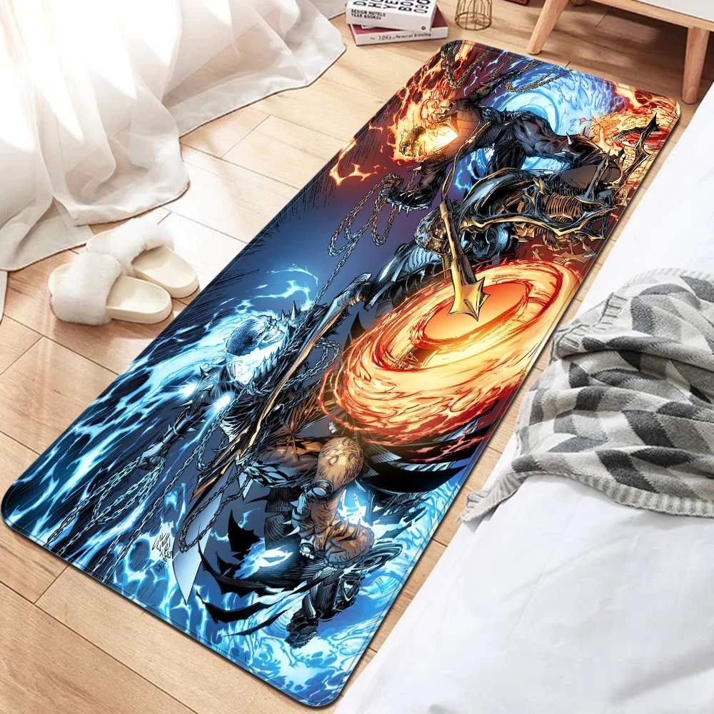 

New Horror G-ghost Rider Room Mats Anti-slip Absorb Water Long Strip Cushion Bedroon Mat Household Carpets