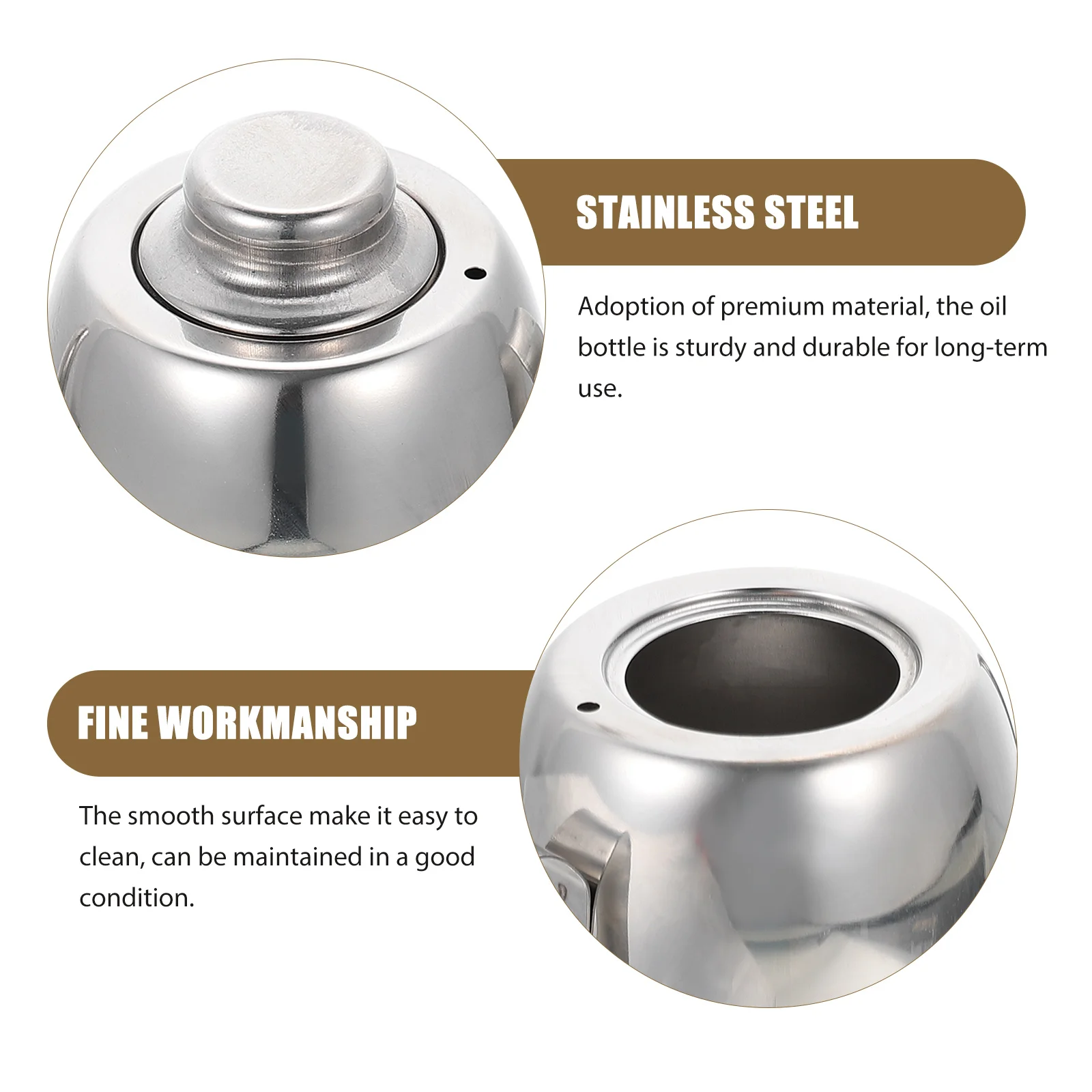 

Olive Oil Sprayer Stainless Steel Pot Kitchen Dispenser Container Vinegar Bottle Silver Baby