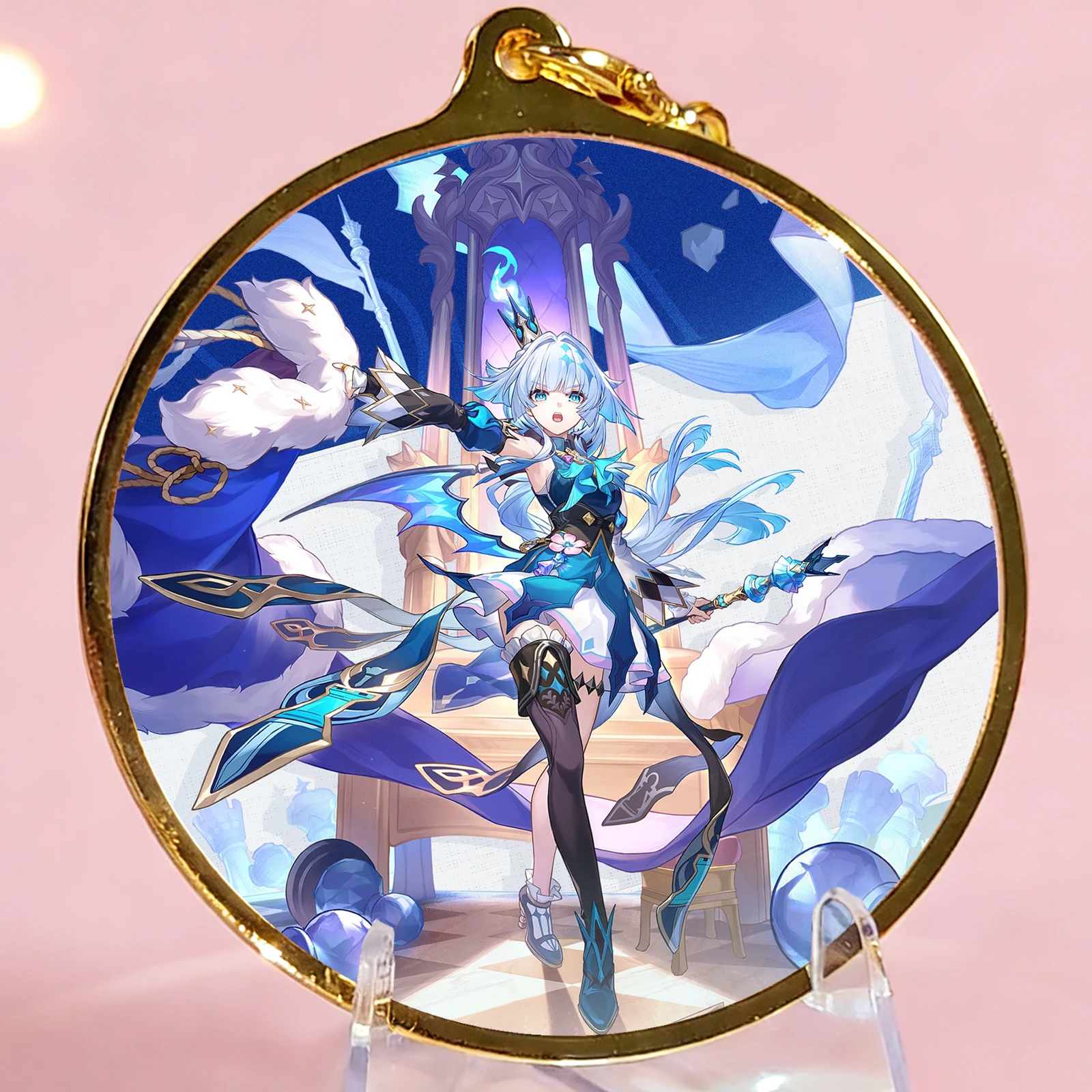 

Honkai Star Rail Cerydra Metal Coin Keychain HSR Merch Commemorative Token Anime Pendant Gift for Fan Collection Charm