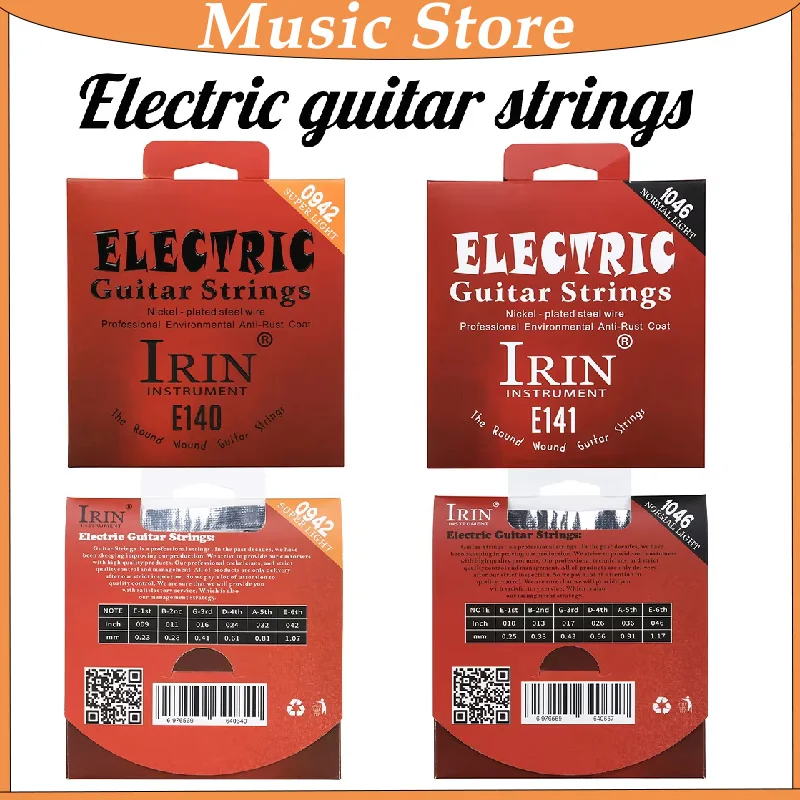 IRIN E-Gitarre Saiten High Carbon Legierung + Nickel Stahl Wicklung Gitarre Saiten 1-6 String Set Gitarre Zubehör