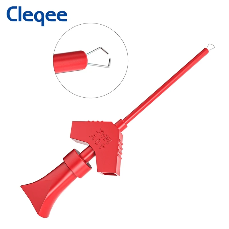 Cleqee P1512Pro SMD IC Test Hook Clips Test Leads Kit Mini Grabber Silicone Jumper Wire 26AWG Dupont Cables for Logic Analyzer