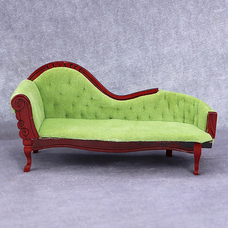 1:12 domek dla lalek miniaturowa Sofa w stylu retro cesarska konkubina kanapa krzesło meble salon Model Decor zabawka akcesoria do domu dla lalek