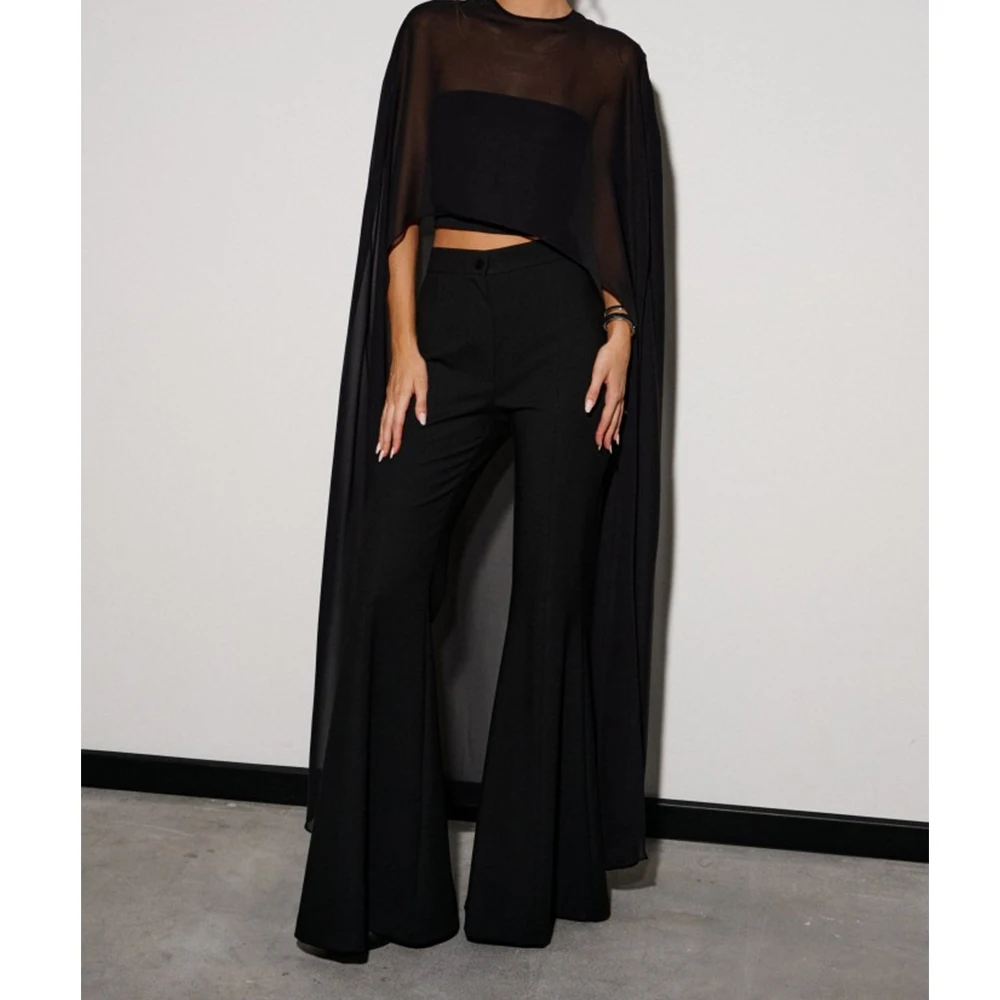 

Женская длинная шифоновая накидка, струящаяся сетка, прозрачное пончо, топы с высокими низкими накидками, шаль, накидка, топы для свадебного платья, вечерней вечеринки