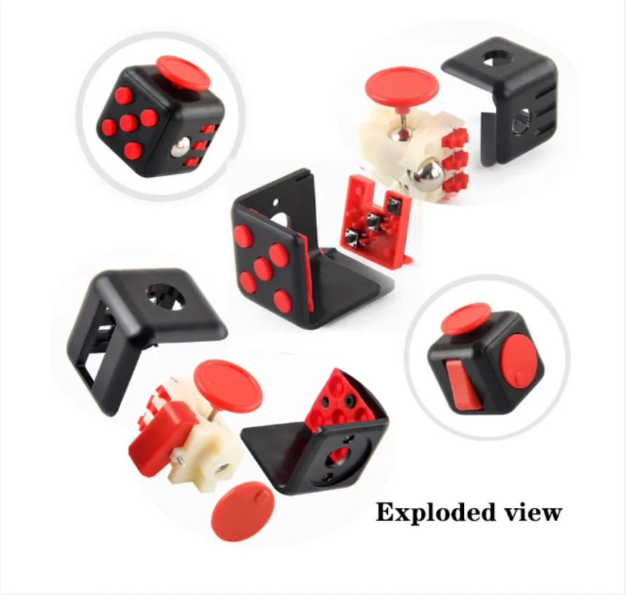 Solid Color Fidget Decompression Dice for Release Stress Autism Anxiety Relieve Adult Kids Stress Relief Anti-Stress Fingertip