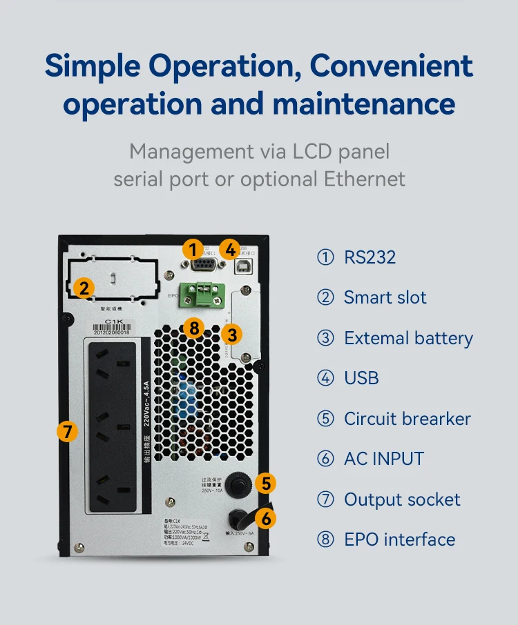 Online Jednofazowy UPS 110V 220V 1000VA 3000VA 1KVA 2KVA 3KVA 4KVA 5KVA 6KVA 10KVA Zasilacz awaryjny do komputera UPS do domu