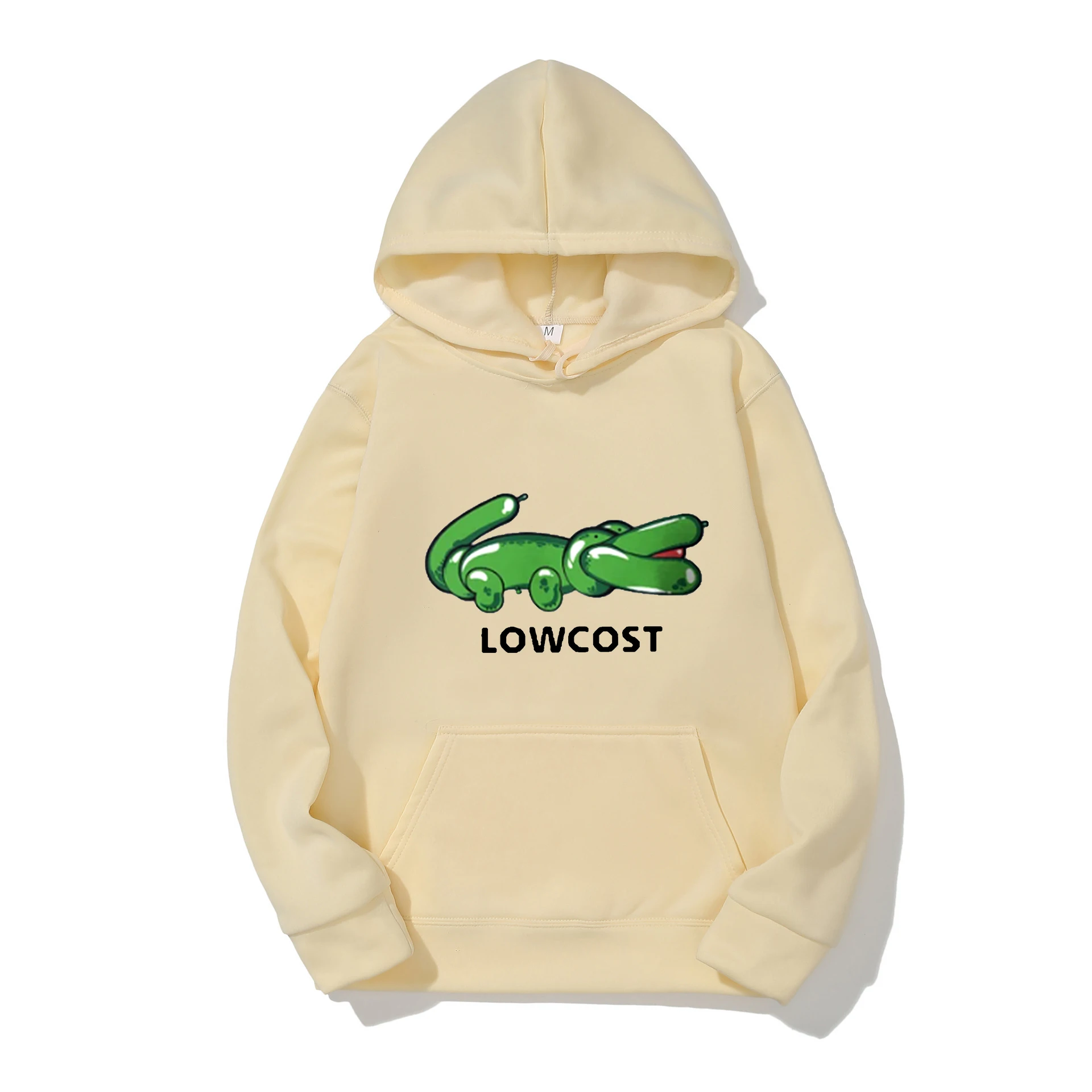 LOWOST-Hoodie de manga comprida masculino, top casual, logotipo estampado, outono