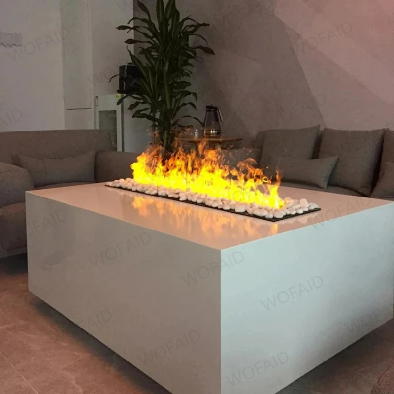 

Built-in Simulation Realistic Colorful Flame Fireplace Some EU Country Free Custom VAT Water Vapor Fireplace For Hotel Household