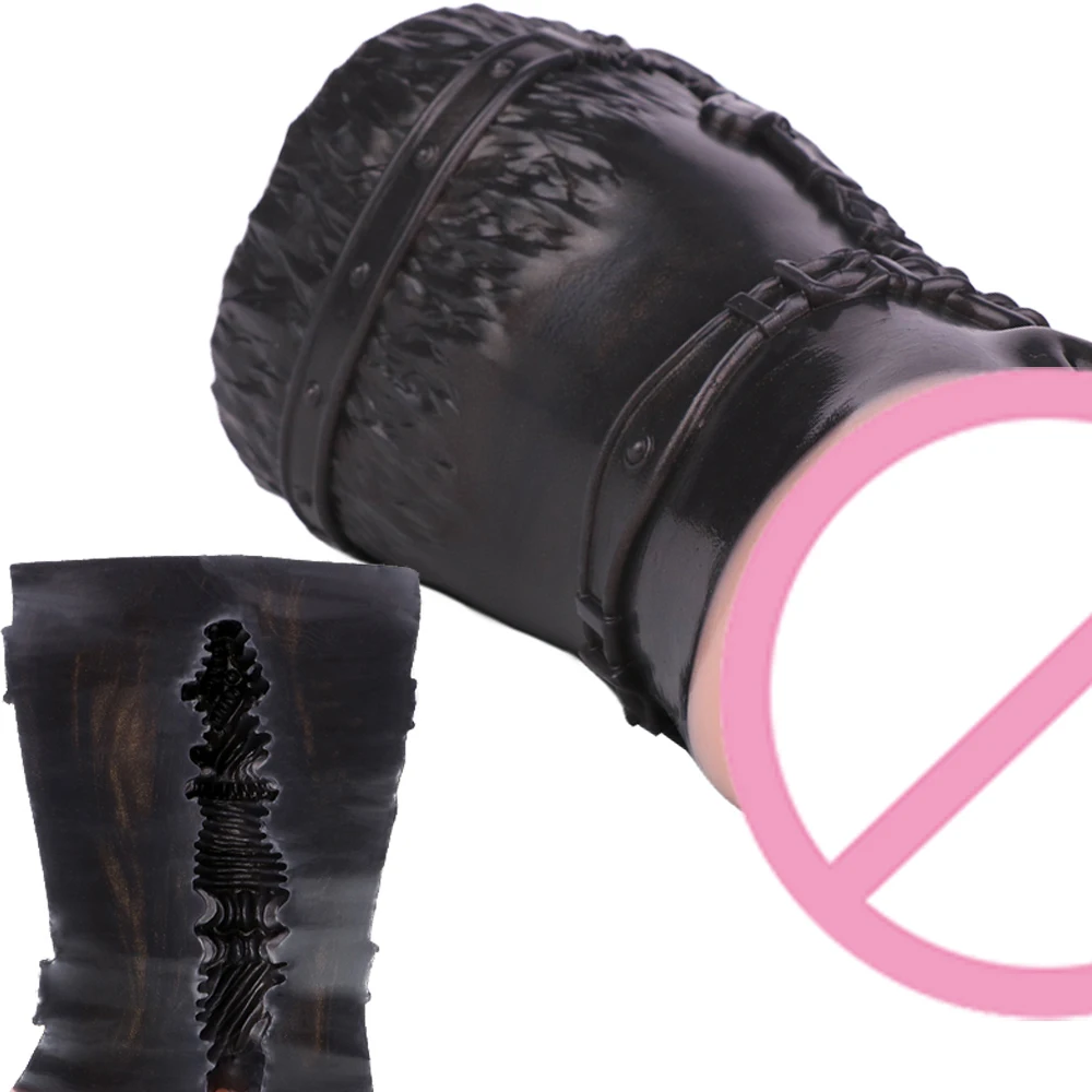 GEEBA Realistic Black Horse Inspired Male Stroker High Quality Silicone Onahole Lifelike Pocket Pussy Men Trainer Adult Sex Toys