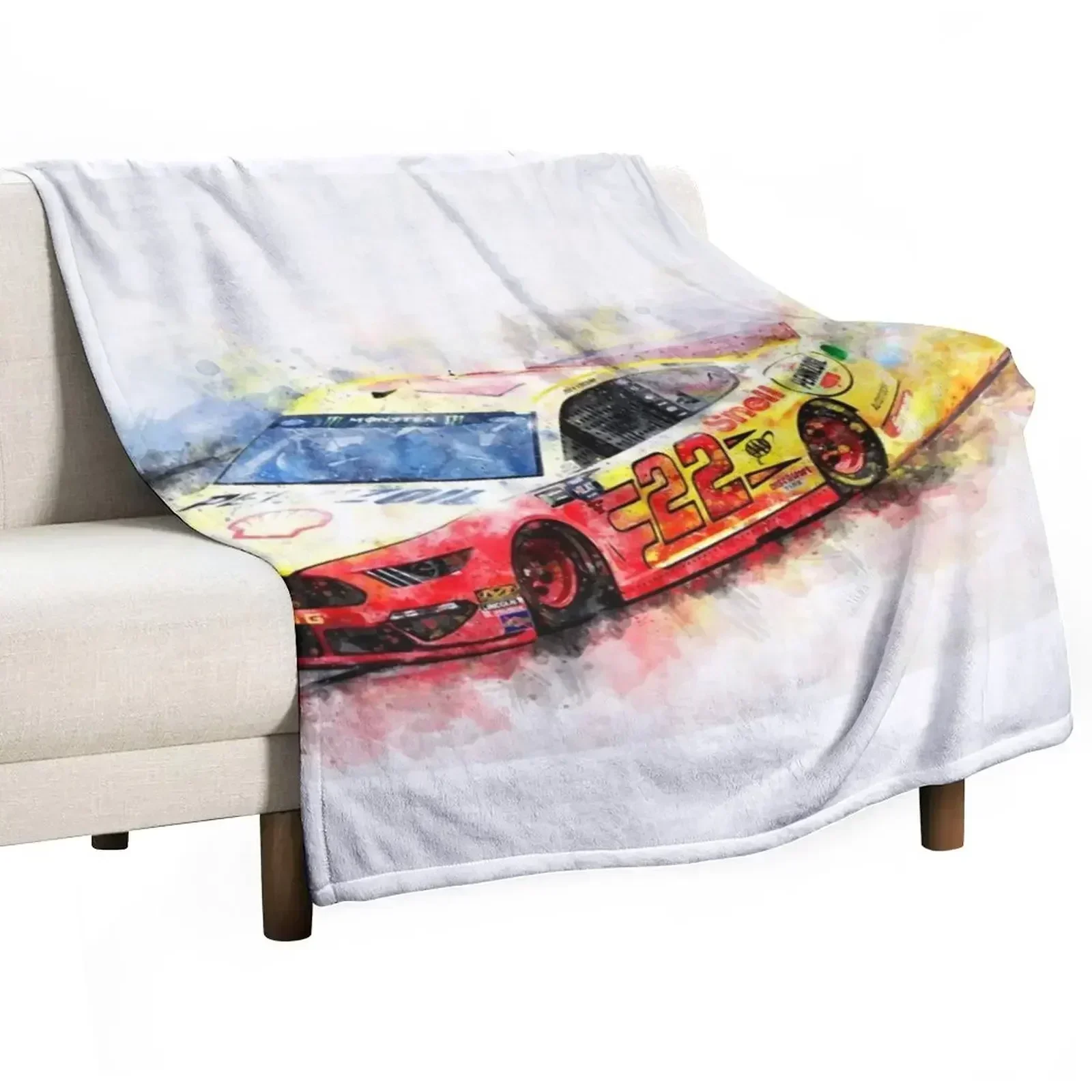 

Joey Logano on Fire Throw Blanket Summer Soft Plush Plaid Blankets Sofas Of Decoration Blankets