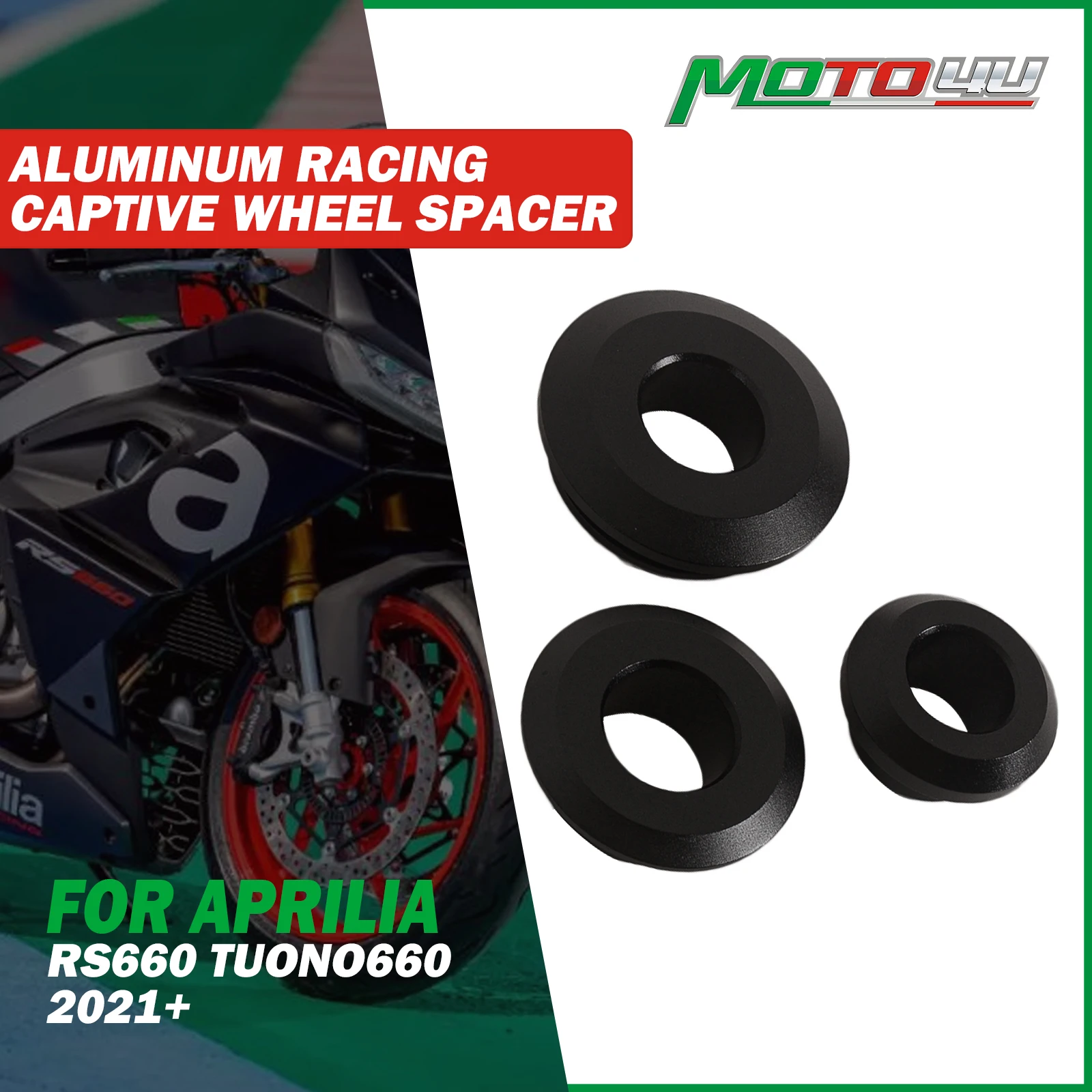 

For APRILIA RS660 RS 660 TUONO 660 2021 2022 Racing Wheel Spacer 3PCS Aluminum Motorcycle Accessories Driven Captive Spacer