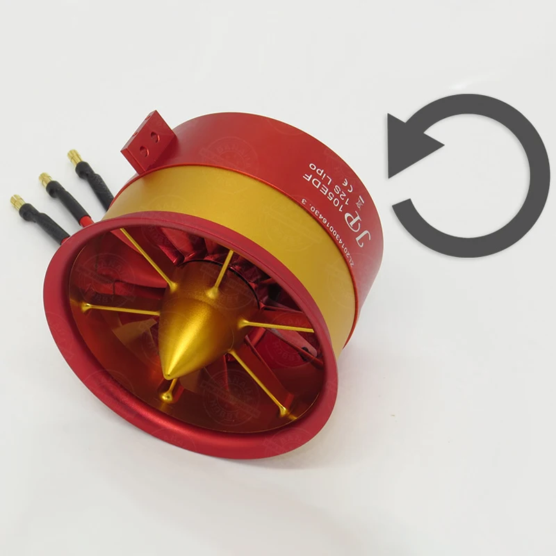 JP Hobby 105mm Clockwise/Counter Clockwise Rotation Aluminum Alloy EDF With 12S Brushless Motor
