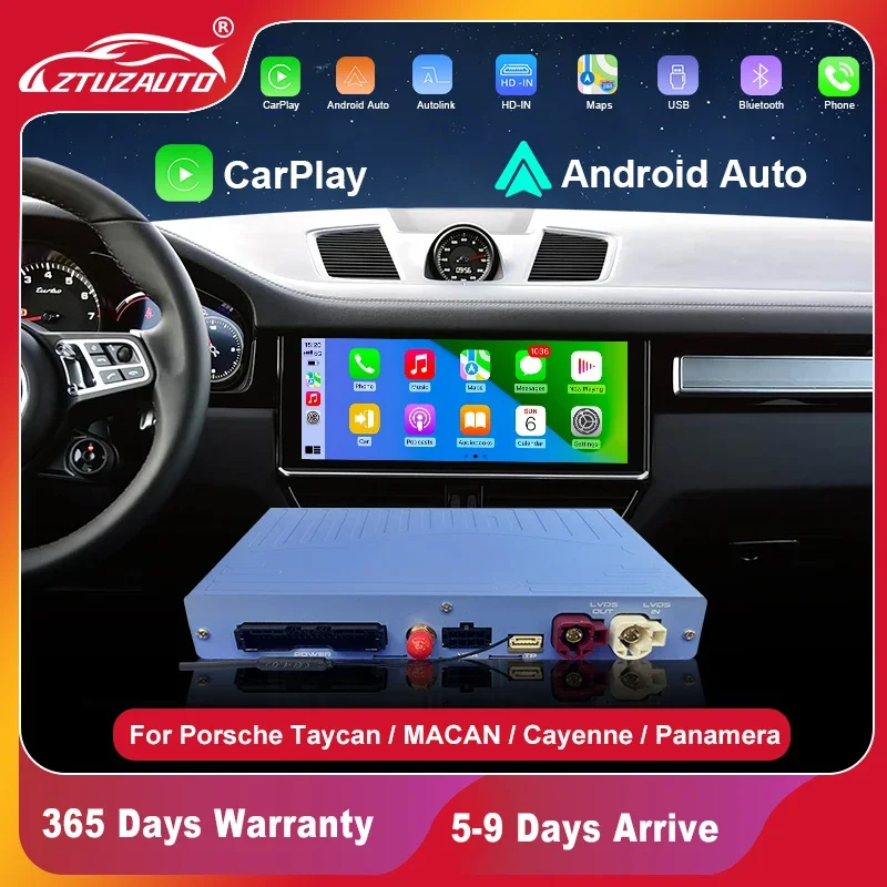 Newest Wireless Carplay Module For Porsche MACAN Cayenne Taycan Panamera PCM5.0 2018-2026 Android Auto AI Box Version Multimedia