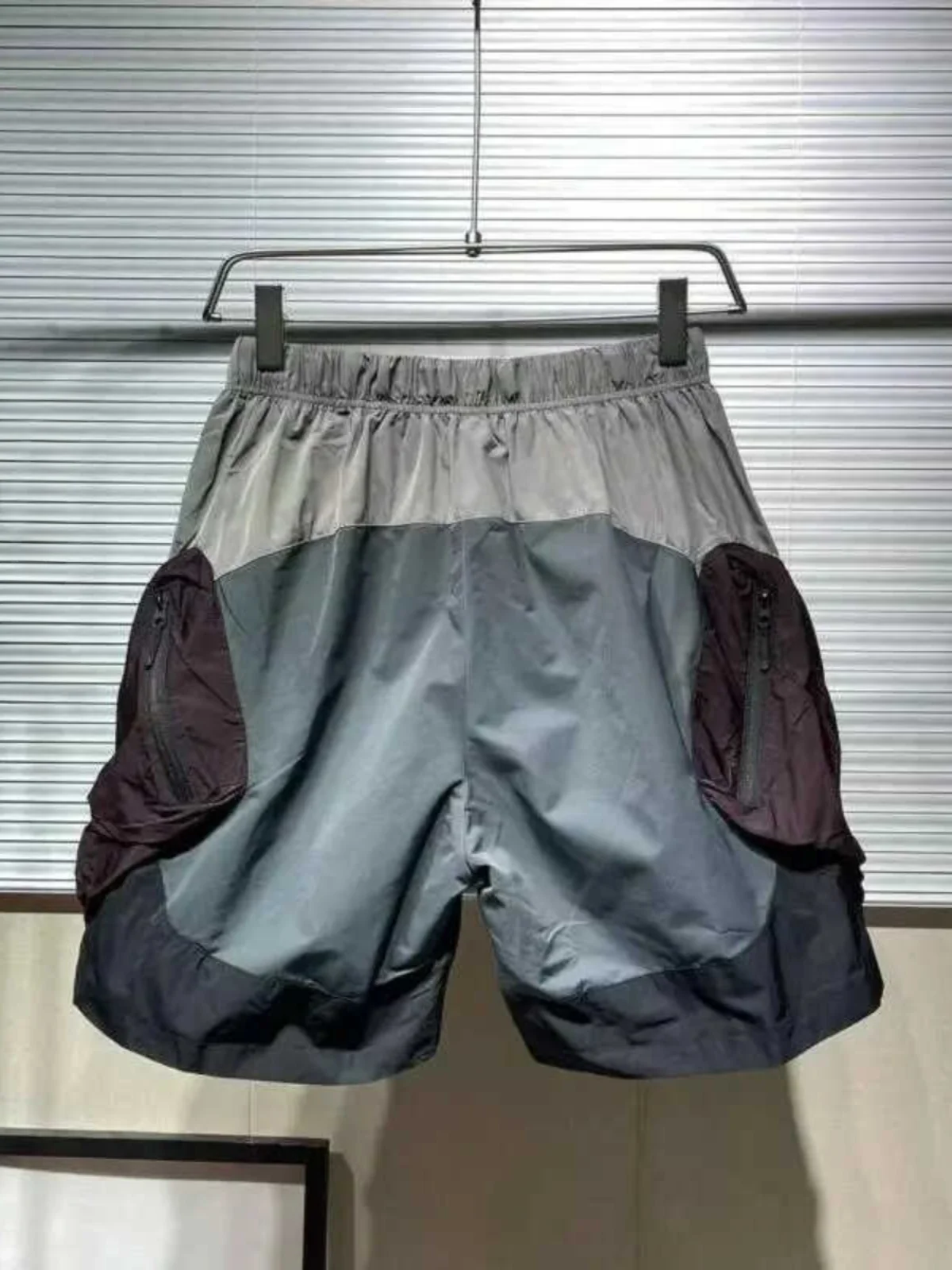 2024年夏 メンズ アメリカン スタイル ワークウェア オルトパンツ スムース クイックドライ カラーブロ スポーツ カジュアル 五分丈パンツ