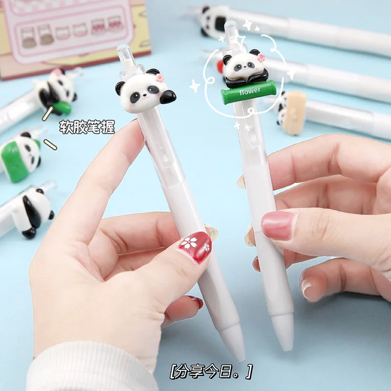Гелевая ручка с мультяшным рисунком панды, 24 шт.