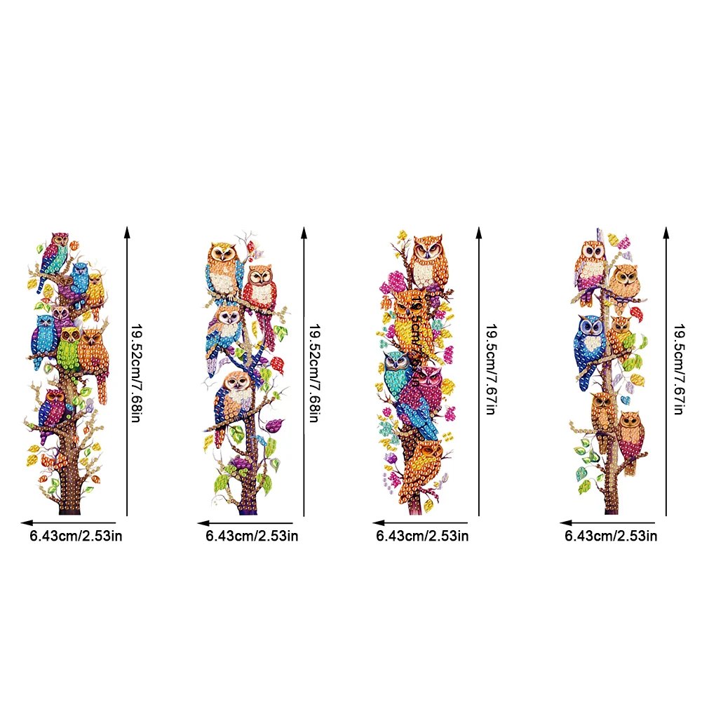 

4Pcs Special Shape Bluebird DIY Bookmarks Diamond Painting Kits Diamond Painting Bookmark Making Kit for Kids Adults Beginners