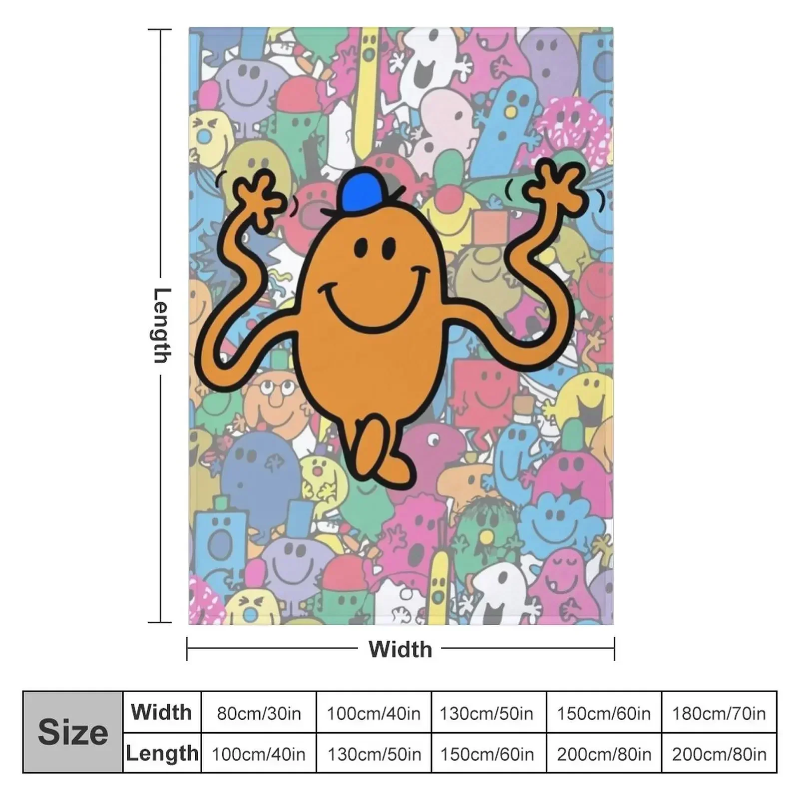 Mr Tickle Throw Blanket Retros Luxury Brand Blankets