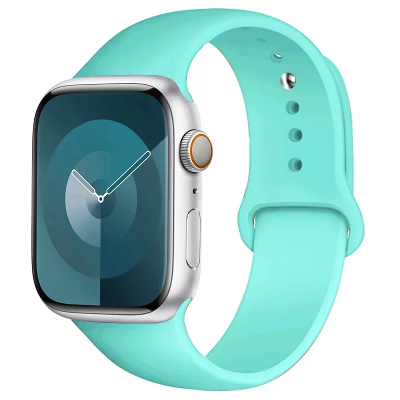 Soft Silicone Band for Apple Watch 9 8 7 6 5 4 3SE Strap Bracelet for iWatch Ultra2 49mm 45mm 41mm 40mm 44mm  42mm Watch Band