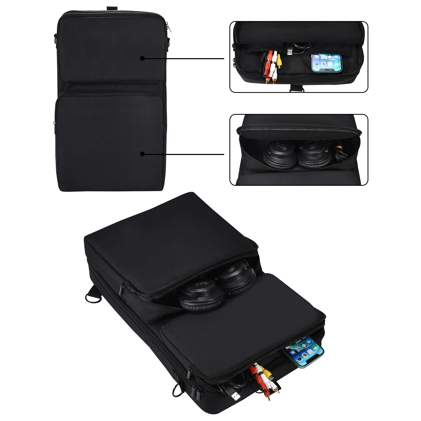 Custodia protettiva per giradischi DJ portatili con tracolla da viaggio Borse portaoggetti da viaggio Accessori per Pioneer DDJ-400 DDJ-FLX4
