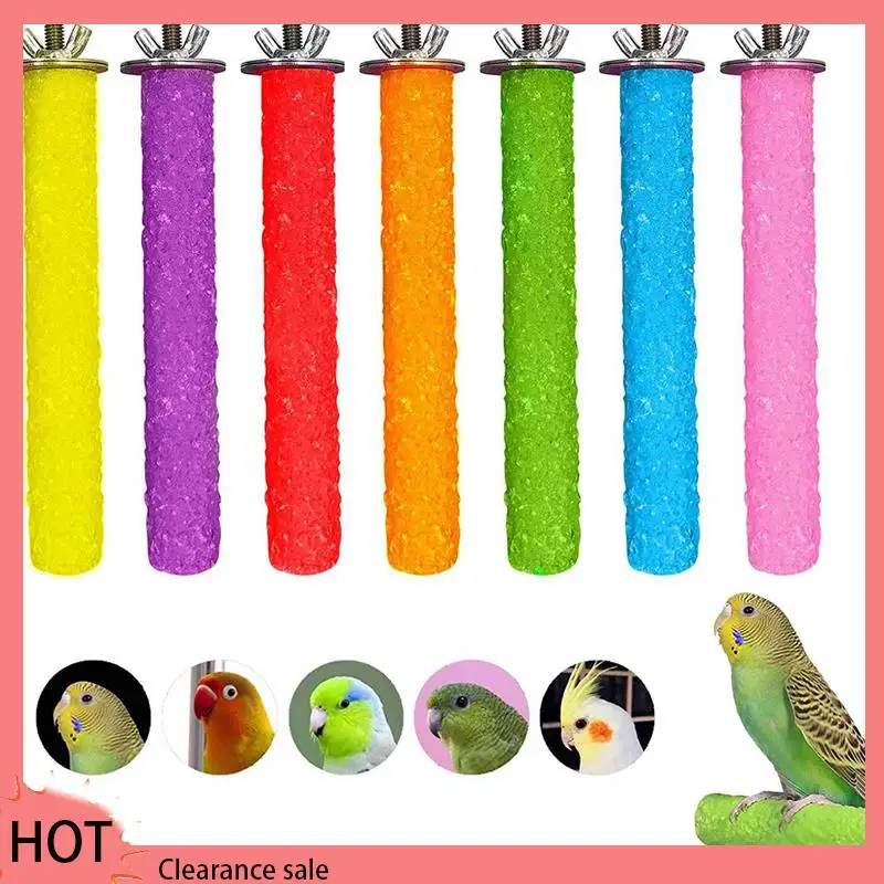 

A88Z 14 Pcs Grip Bird Cages Perch For Conures Parakeets Lovebirds Cockatiels, Good For Keep Nails And Beaks In Top Condition