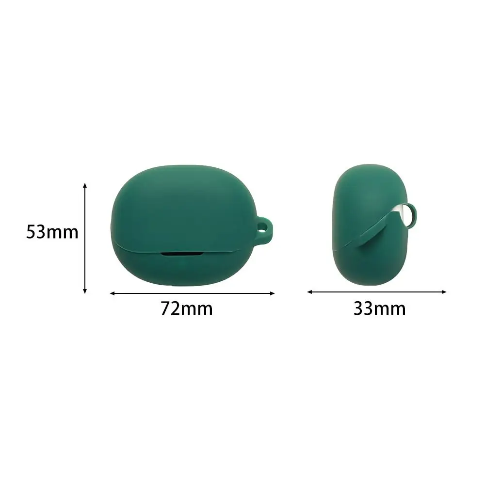 Anti-fall Earphone Case with Keyring Dustproof Earbuds Cover Anti Scratch Silicone for QCY MeloBuds N20 view 3