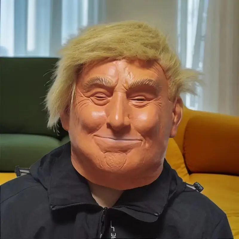 

Trump mask headgear funny Chuanpu latex mask Halloween funny character mask cosplay trump dress up props