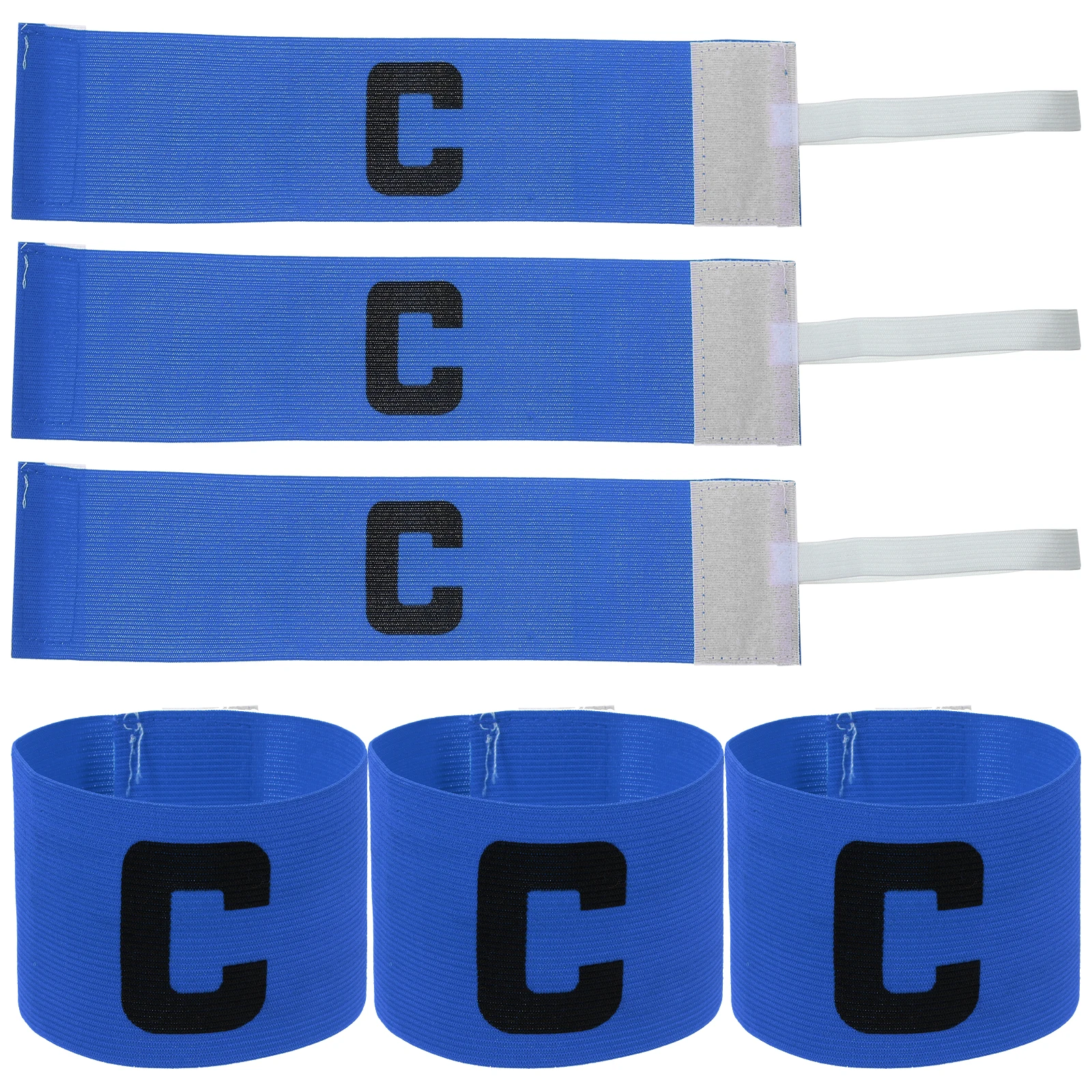 

6 Pcs Captain Armband Captain's Soccer Portable Leader Outdoor Football Nylon Colored Armbands