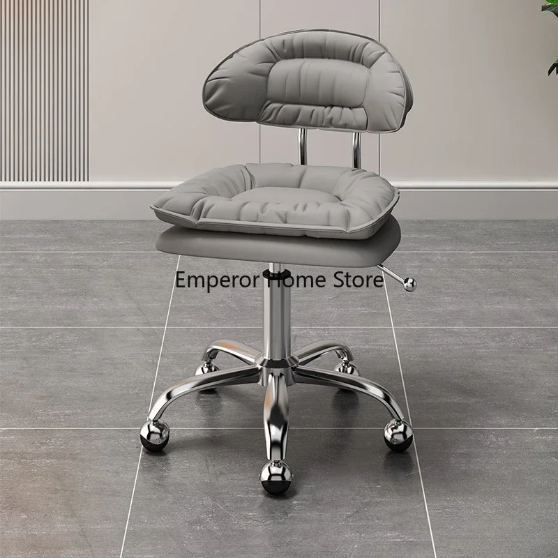 Barber Large Worker Office Chair Beauty Salon Stool Lifting Nail Technician Home Backrest Chair Furgle Gaming Office Furniture