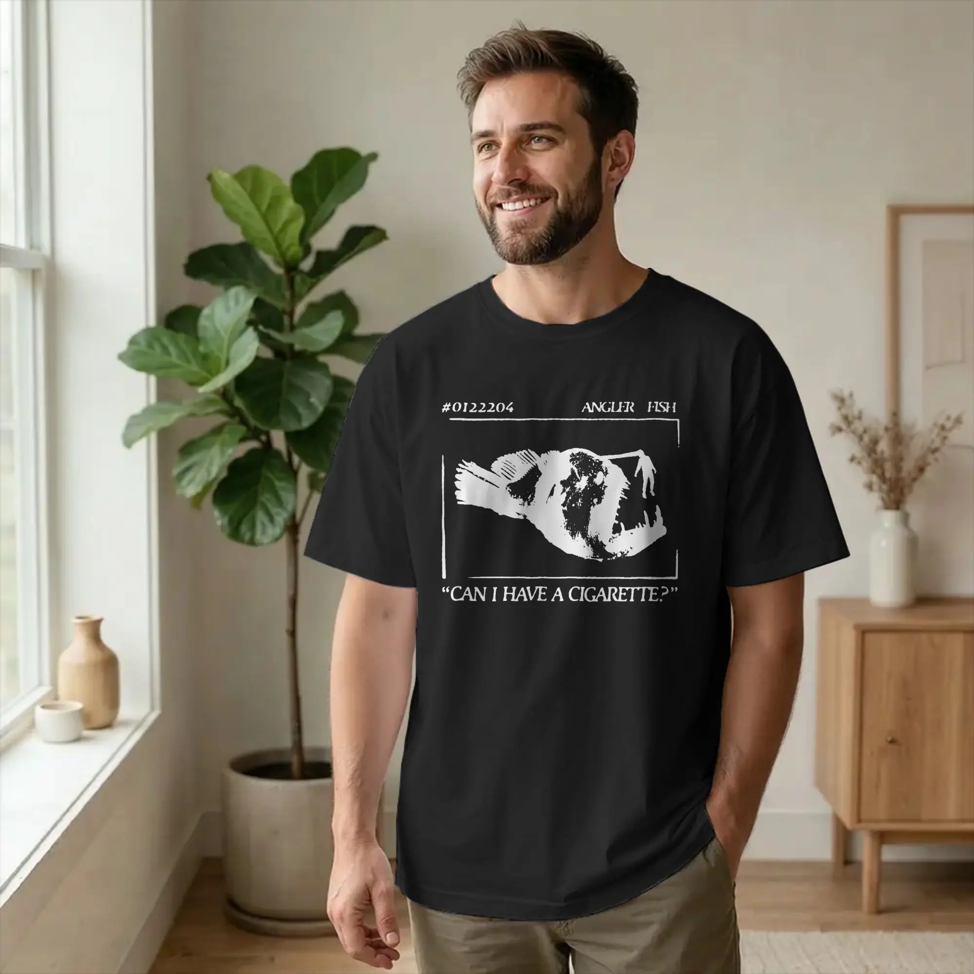 Vintage Magnus TMA Angler Fish Archives T-Shirt Men Crew Neck 100% Cotton T Shirts Horror Podcast Short Sleeve Tees Party Tops