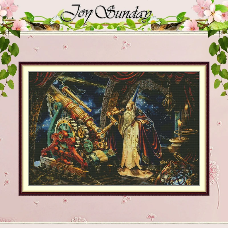 

Astronomer Patterns Counted Cross Stitch Set DIY 11CT 14CT 16CT Stamped DMC Cross-stitch Kit Embroidery Needlework Home Decor