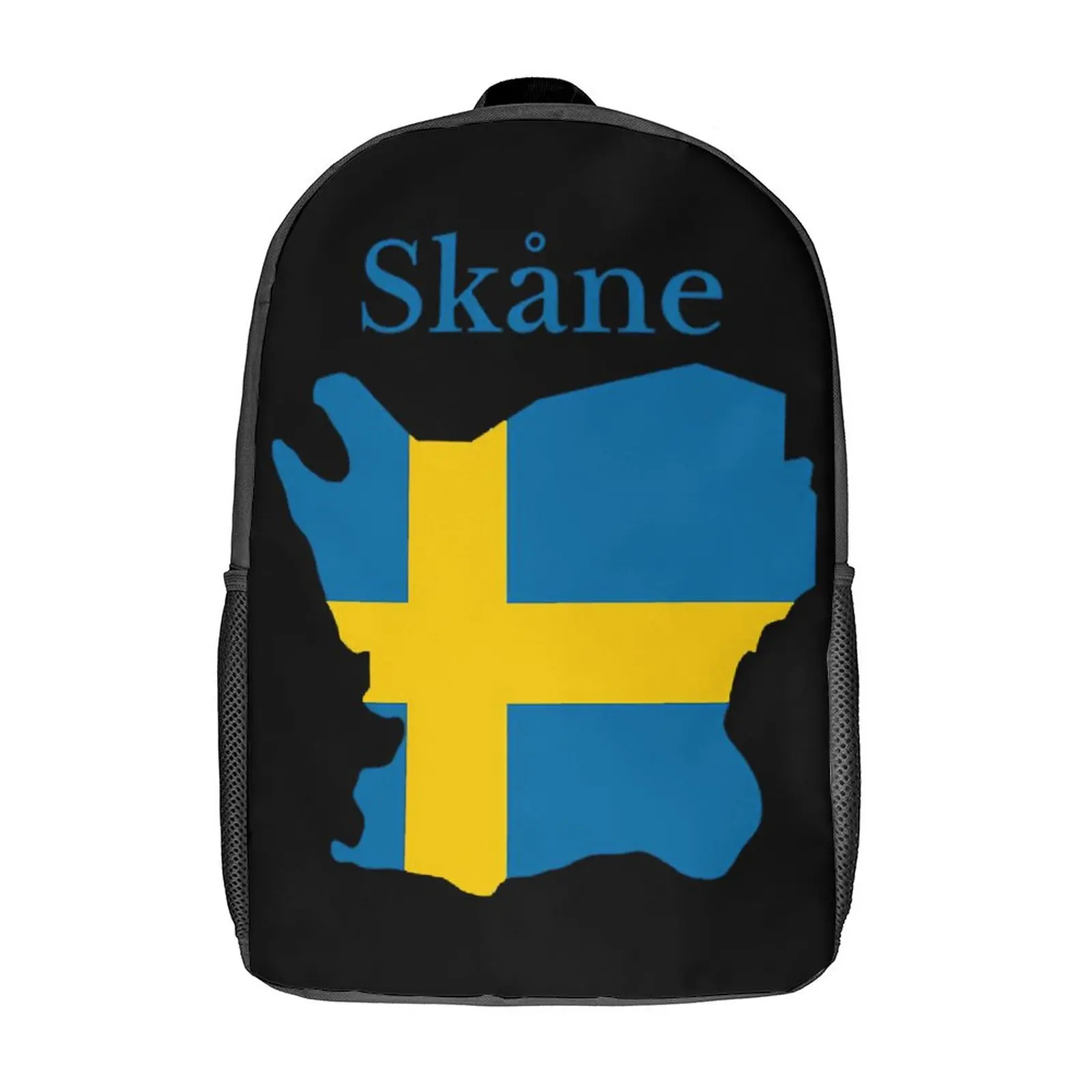 

3 in 1 Set 17 Inch Backpack Lunch Bag Pen Bag Skane Province Map Swedish Province Sweden Secure Vintage Comfortable Picnics Toot